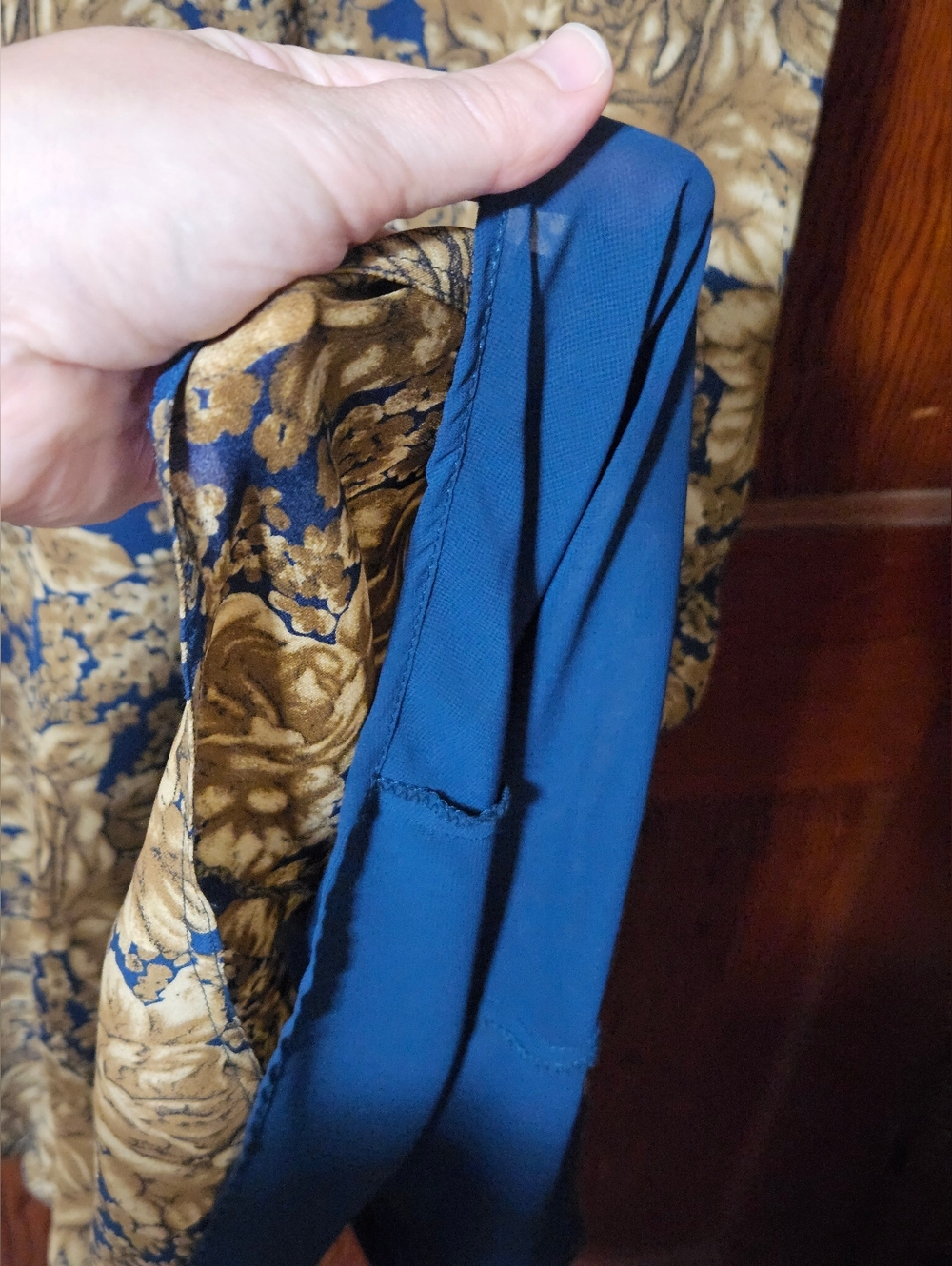Vintage Gillian Neiman-Marcus 100% Silk Floral Long-Sleeve Maxi Dress Size 6 - Picture 11 of 11